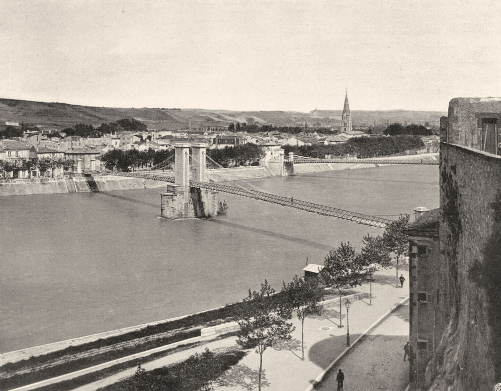 ARDÈCHE. Tournon- le Rhône 1903 old antique vintage print picture